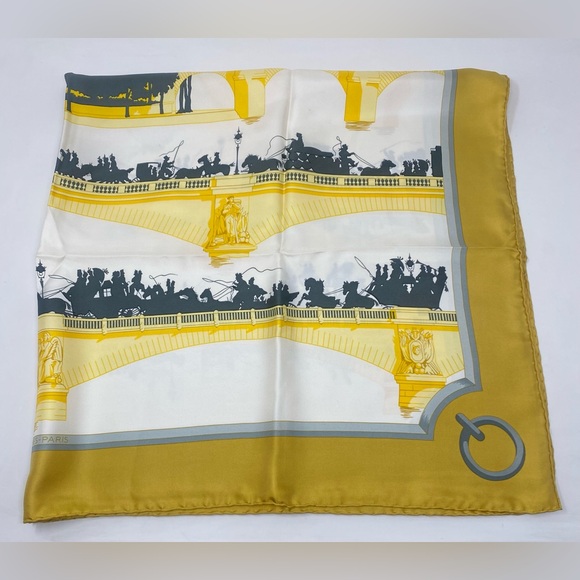 Hermes Vintage Silk Scarf Les Ponts De Paris Carre 90 Hugo Grygkar - Picture 5 of 16
